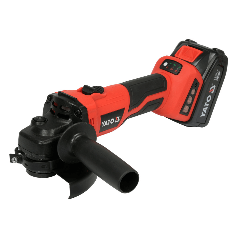Polizor unghiular 18V cu viteza reglabila si 2 acumulatori 4Ah - YATO YT-828295