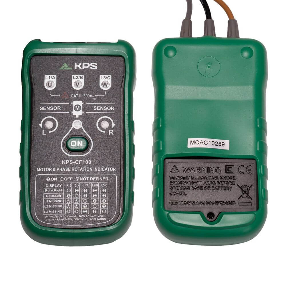 Tester succesiune faze 120-400VAC, 2-400Hz - KPS CF100 [2]