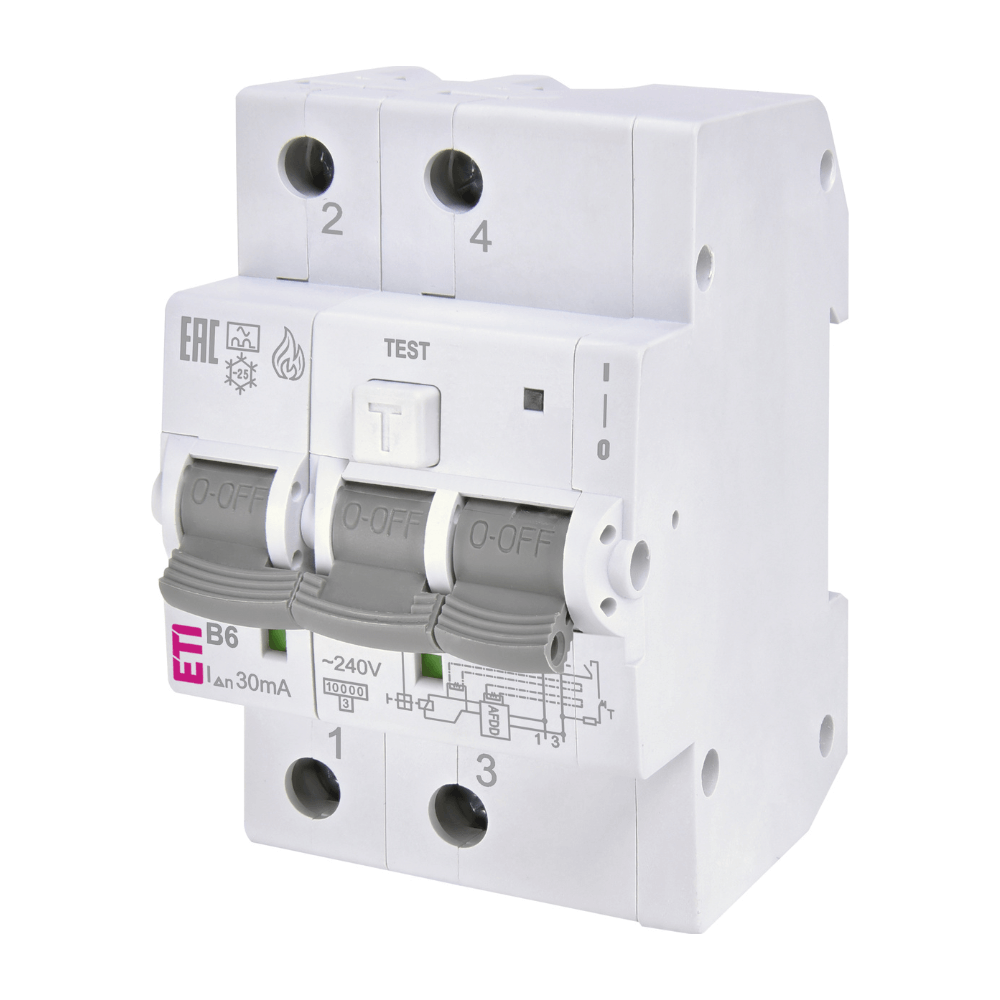 Dispozitiv de detectare a defectului de arc electric AFDD KZS-AFDD 3M2p A B6 0.03 ETI 002173811