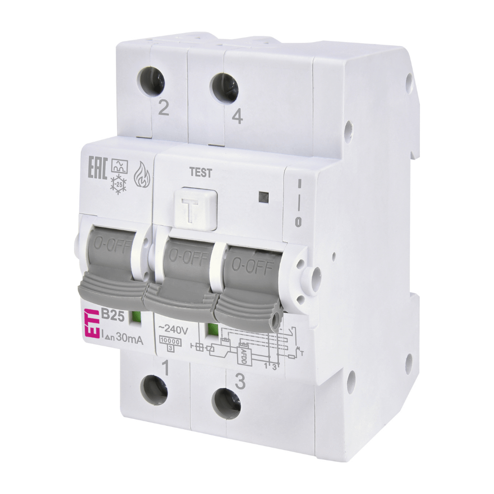 Protectie arc electric AFDD KZS,  AFDD 3M2p 25A 30mA 10kA ETI 002173816
