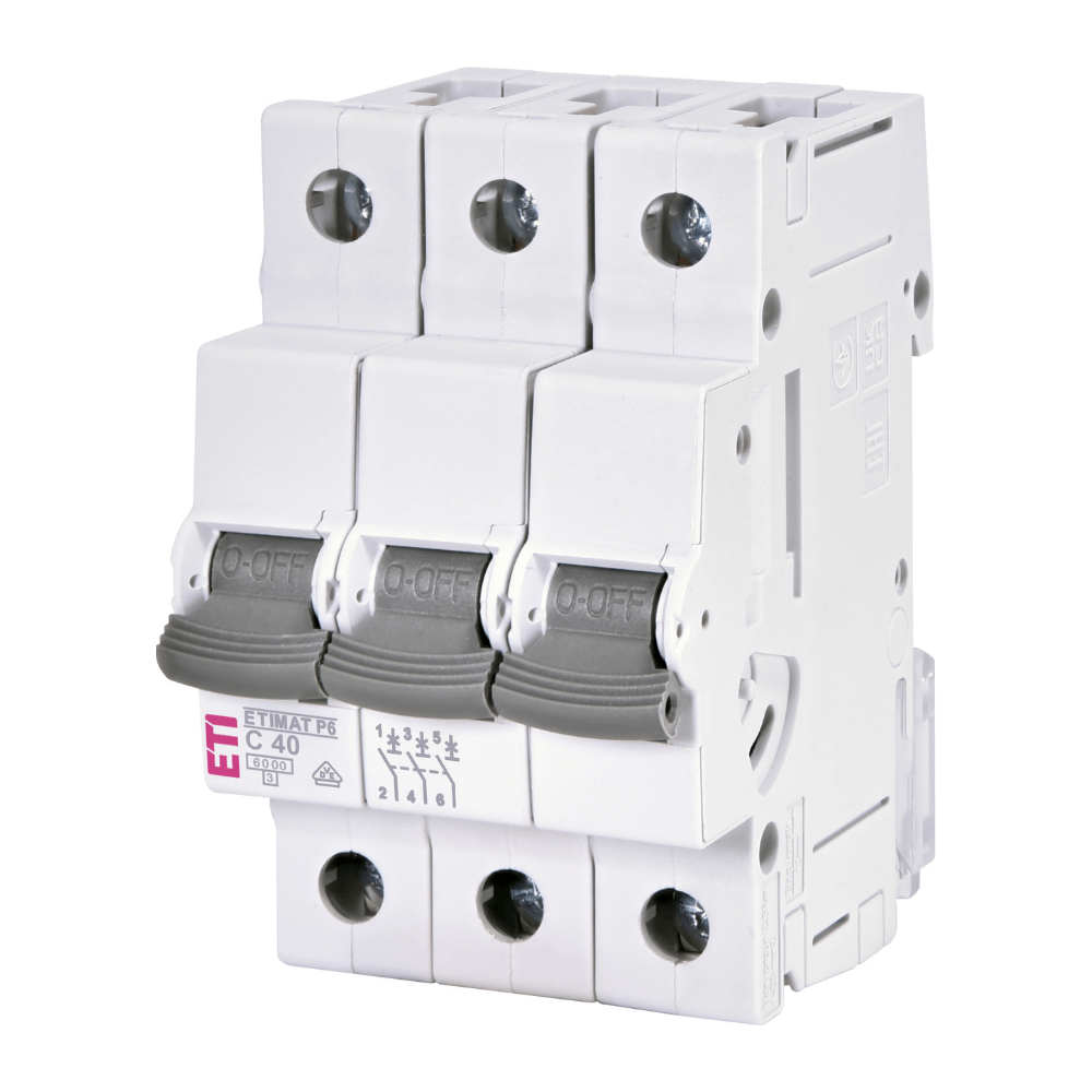 Intrerupator de circuit trifazat ETIMAT P6 3p C40 6kA ETI 001900334
