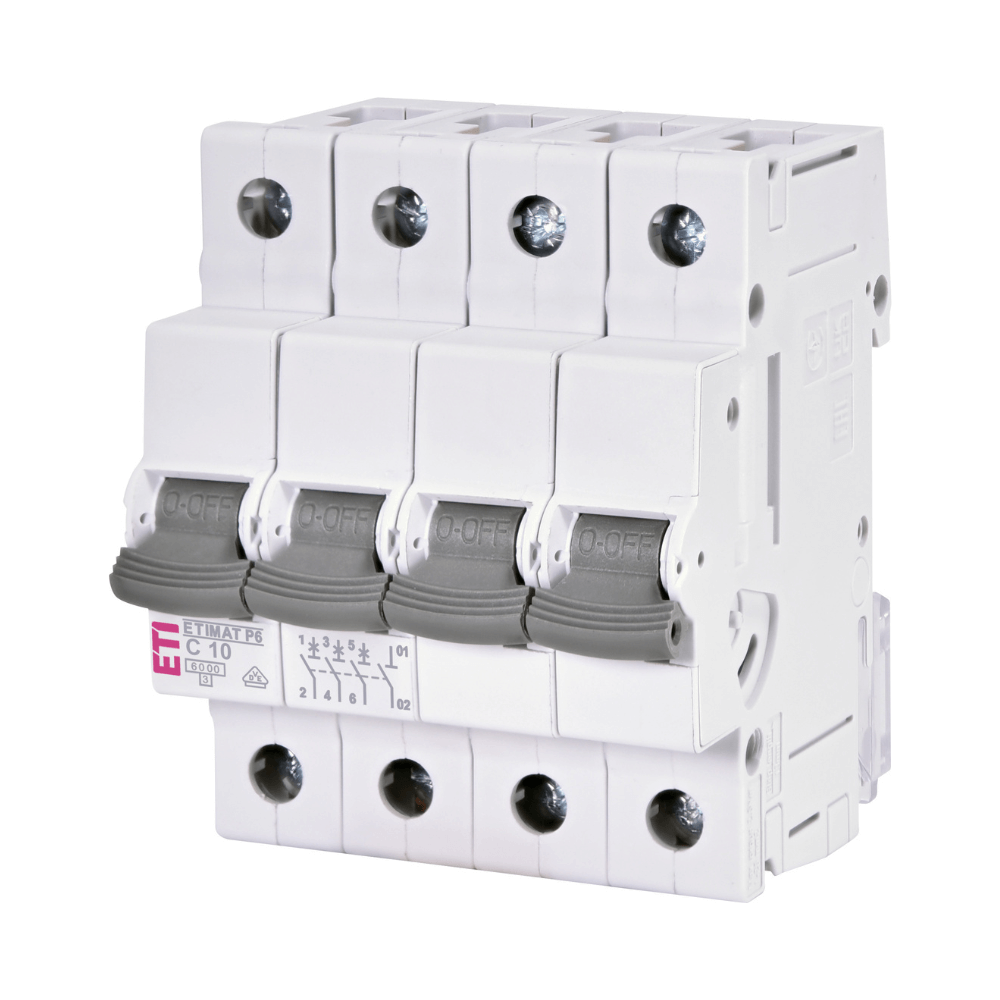 Protectie circuit ETIMAT P6 3P+N C10 curba C ETI 001900428