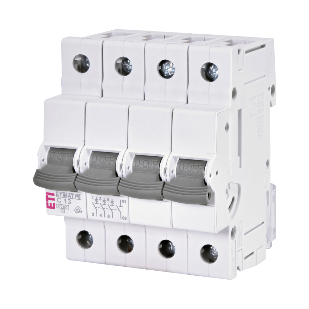 Siguranta electrica automata ETIMAT P6 3P+N C13 6kA ETI 001900429