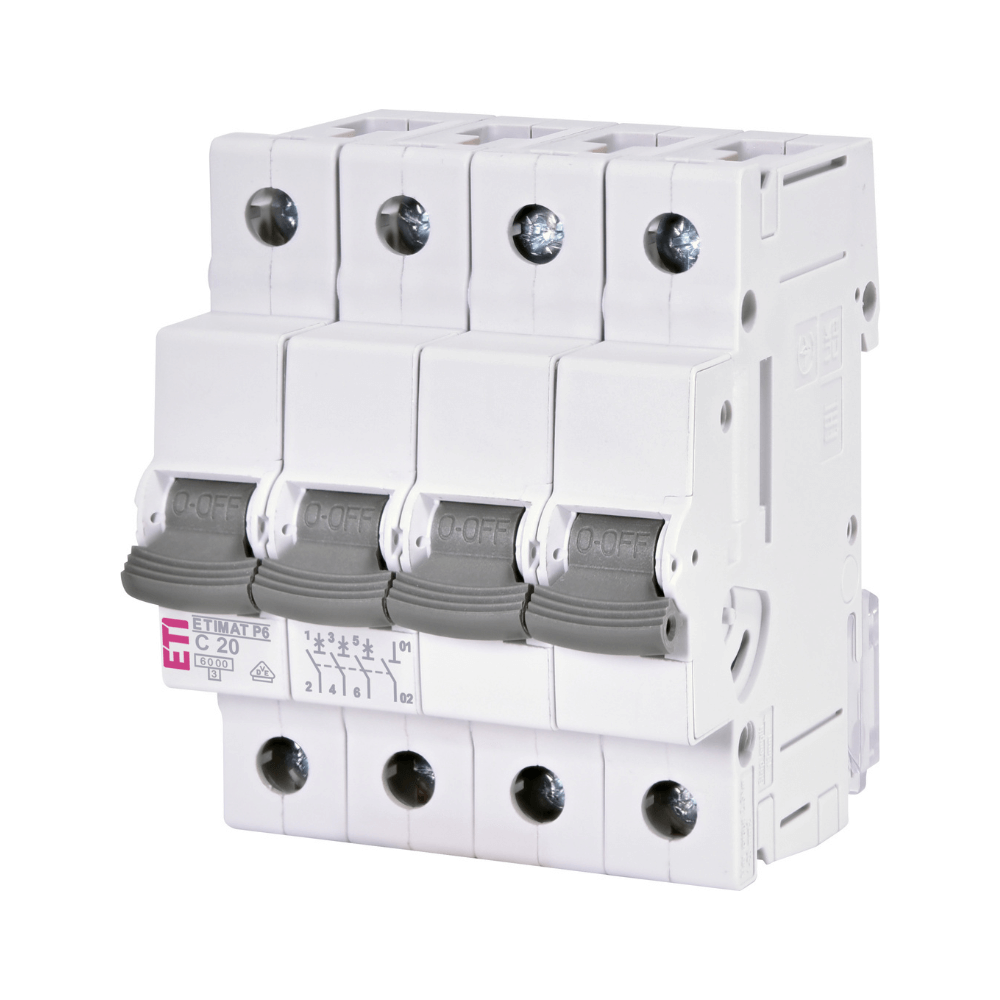 Aparat de protectie supracurent ETIMAT P6 3P+N C20 ETI 001900431