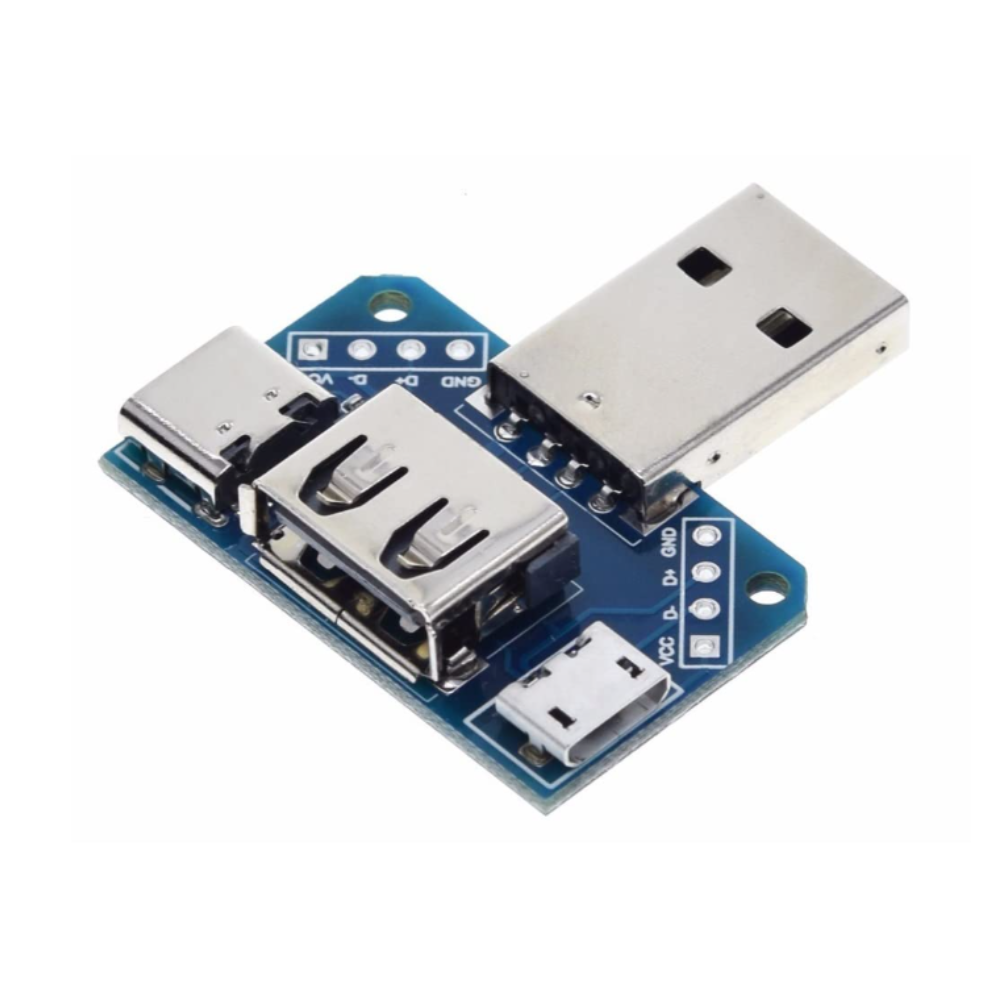 Adaptor USB la microUSB si Type-C 2.54mm 4 pini [2]