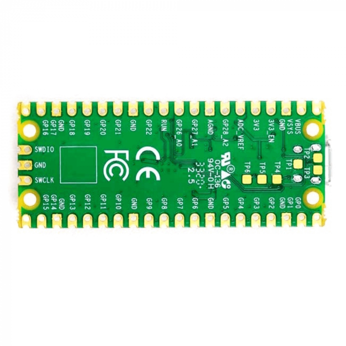 Placa de dezvoltare Raspberry Pi Pico, RP2040, 264kB RAM [2]