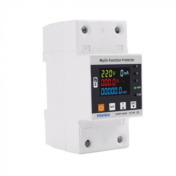 Releu de protectie la tensiune si curent, control de la distanta TAXNELE TVPS1-63LW [2]
