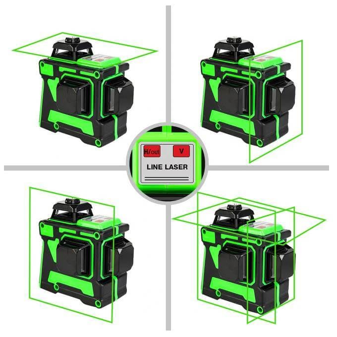 Nivela laser 12 linii cu dioda verde, accesorii incluse [3]