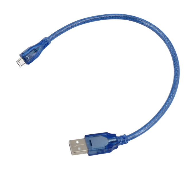 Cablu de date USB la micro USB 30 cm, albastru [2]
