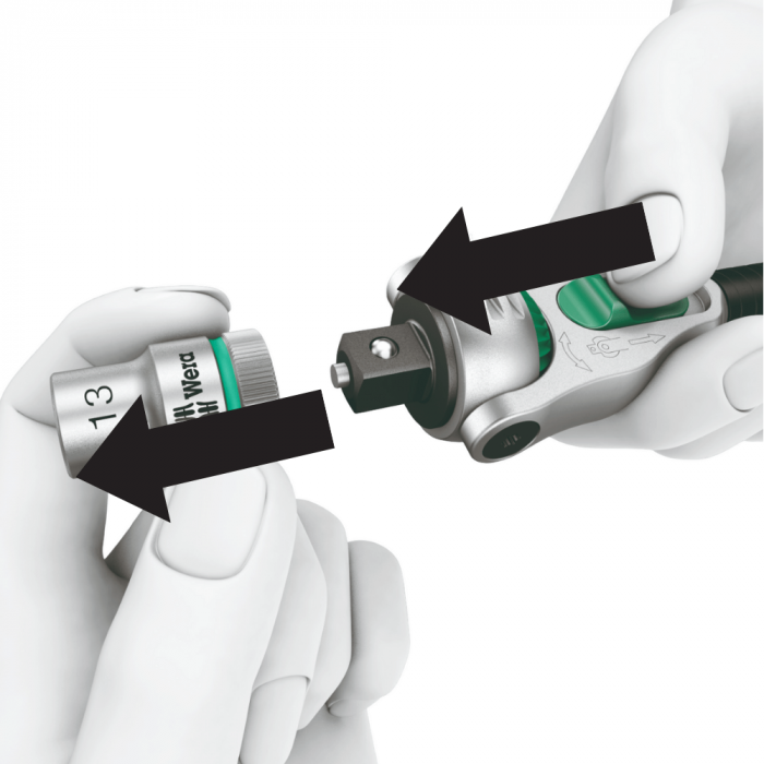 Cheie cu clichet 8000 A Zyklop, 1/4" drive Wera 05003500001 [9]