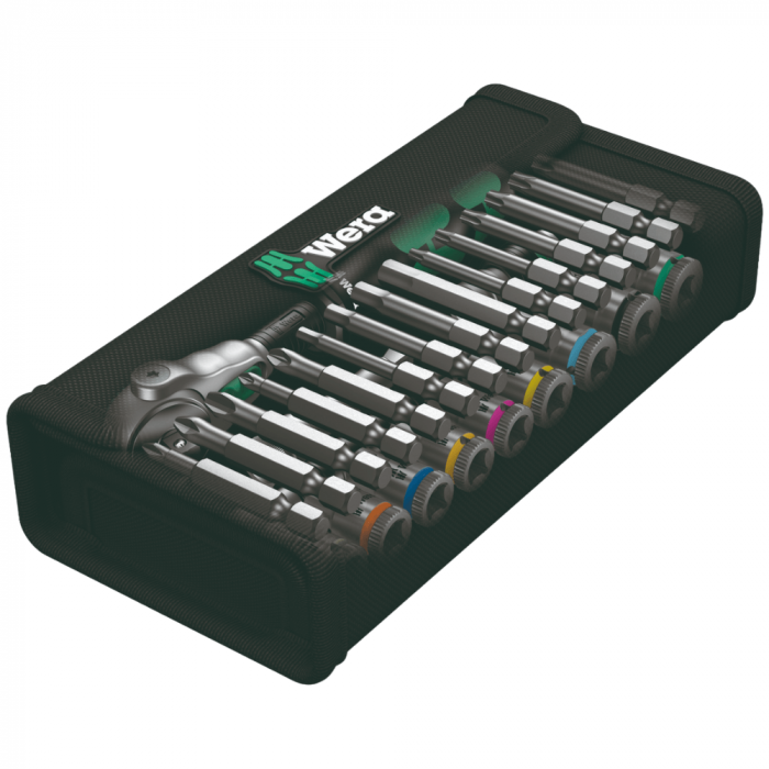 Set cheie cu clichet 8100 SA 6 Zyklop, tubulare si biti, 28 piese, 1/4" drive, Wera 05004016001 [2]