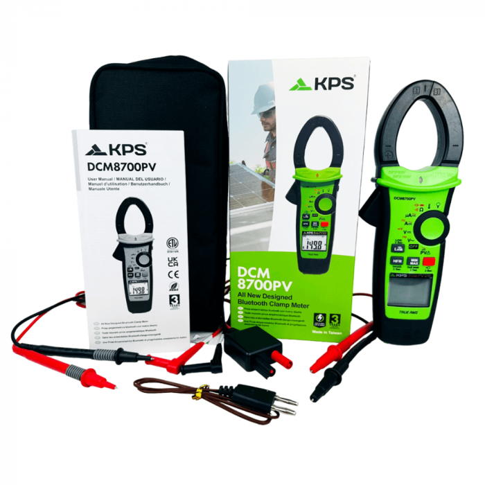 Clampmetru digital pentru sisteme fotovoltaice, 1500A AC/DC, Bluetooth, KPS DCM8700PV [3]