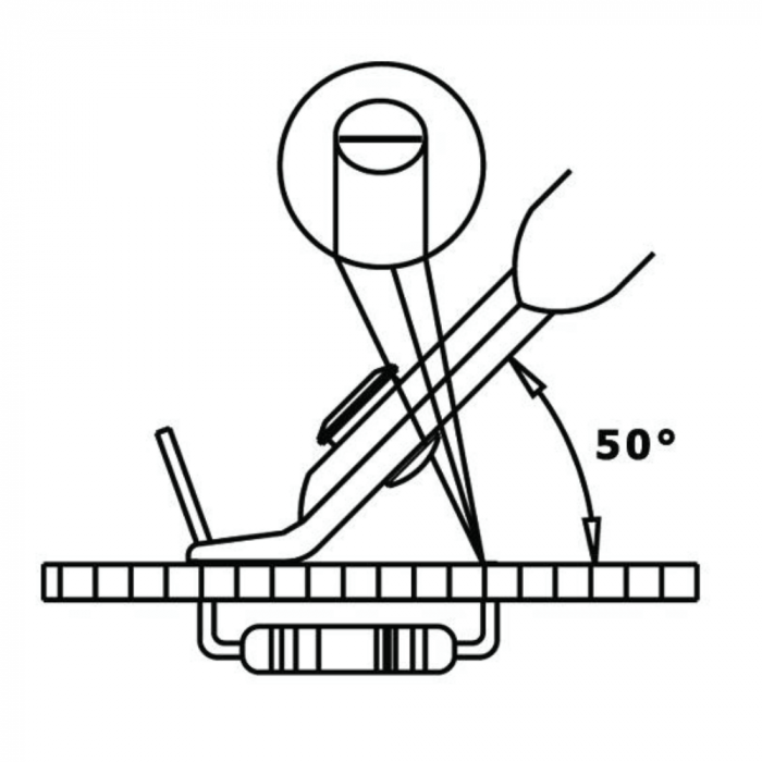 Cleste de precizie cu tais oblic, 1.3mm, Piergiacomi TR 25 50 [2]
