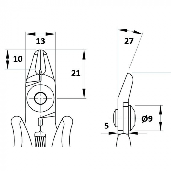 Cleste de precizie pentru miniatura, 2.00mm, Piergiacomi TR 5000 R [2]