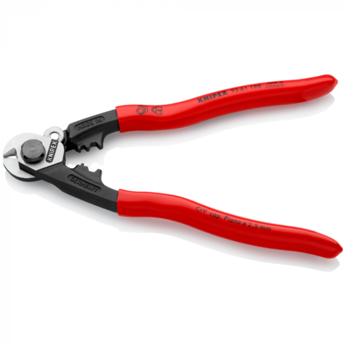 Cleste forjat pentru taiat cabluri de sarma, Knipex 95 61 190 [2]
