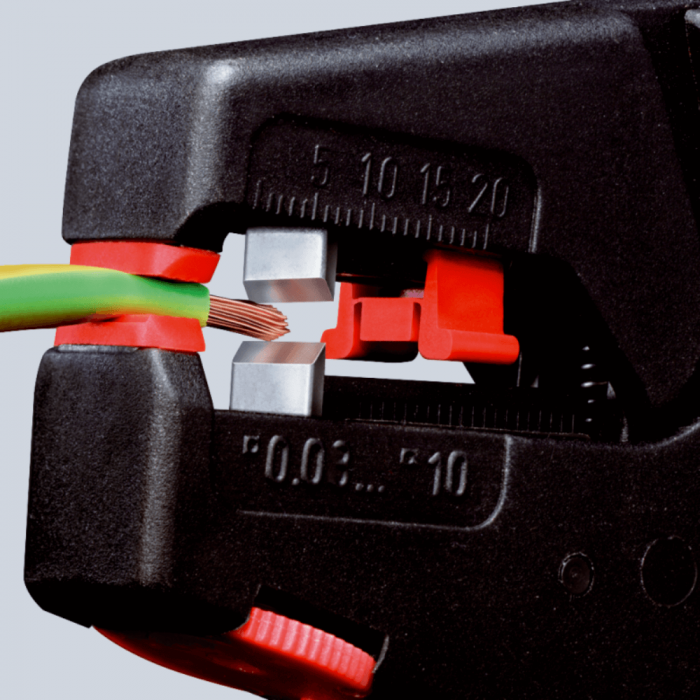Cleste dezizolator cu autoreglaj, 0.03 - 10.0 mm², Knipex 12 40 200 [2]