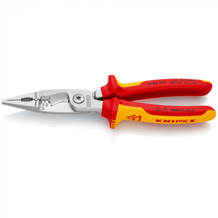 Cleste multifunctional VDE 200mm pentru instalatii electrice, Knipex 13 86 200 [2]
