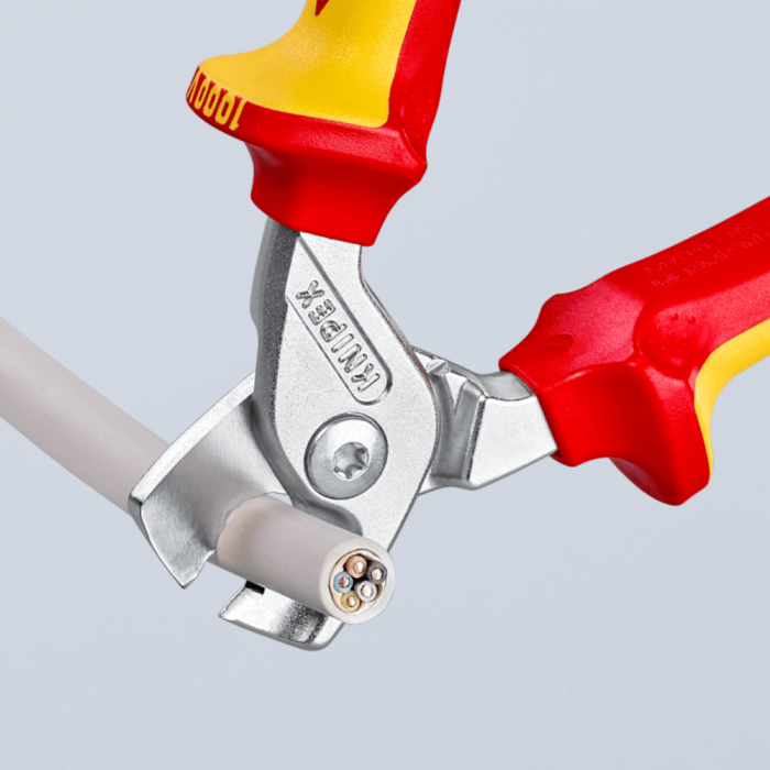 Cleste foarfeca VDE pentru taiat cabluri, Knipex StepCut 95 16 160 [3]