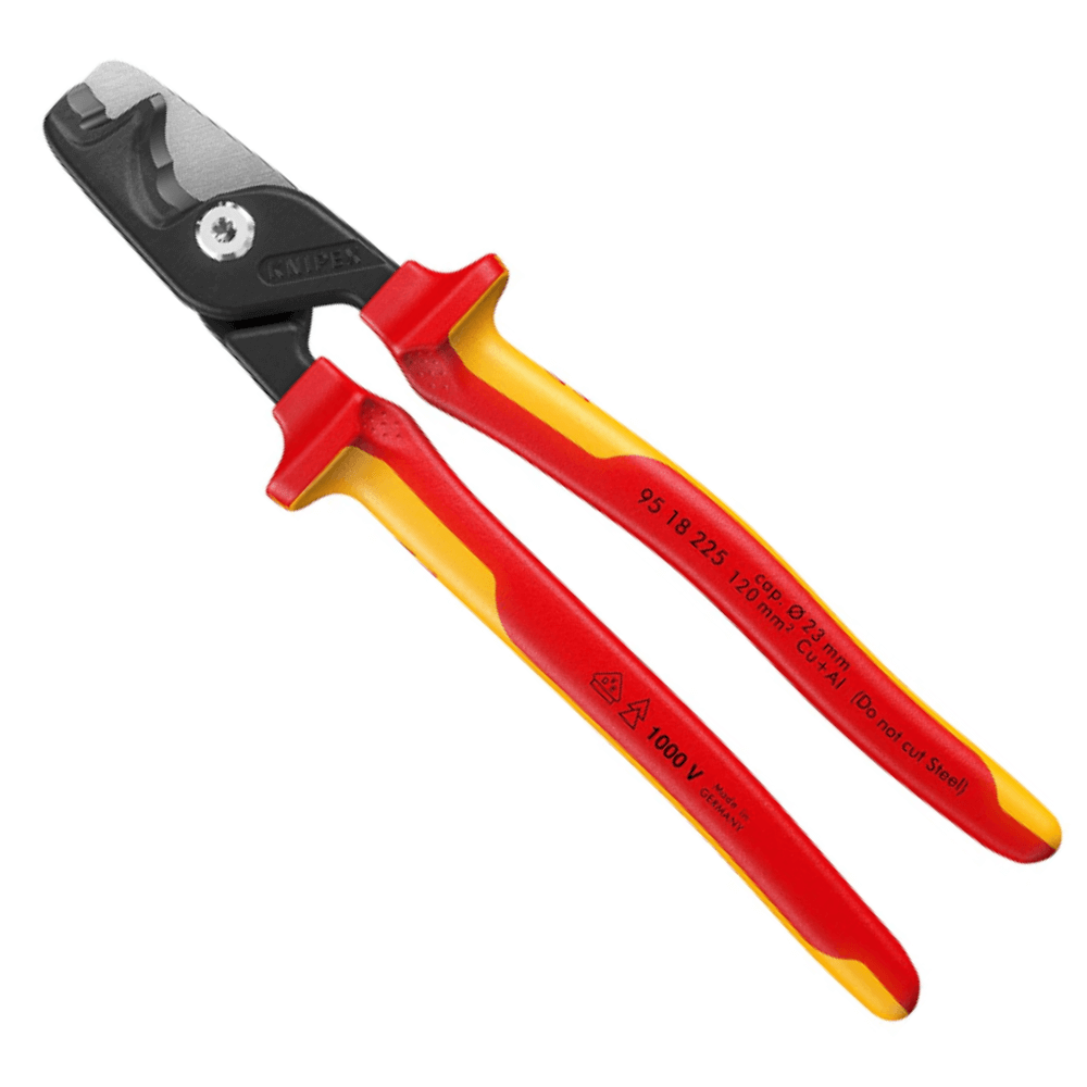 Cleste foarfeca VDE pentru taiat cabluri, Knipex StepCut 95 18 225