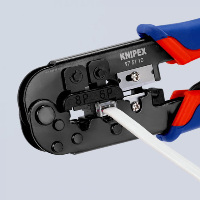 Cleste sertizare mufe de retea RJ45 si RJ11/12, Knipex 97 51 10 [3]