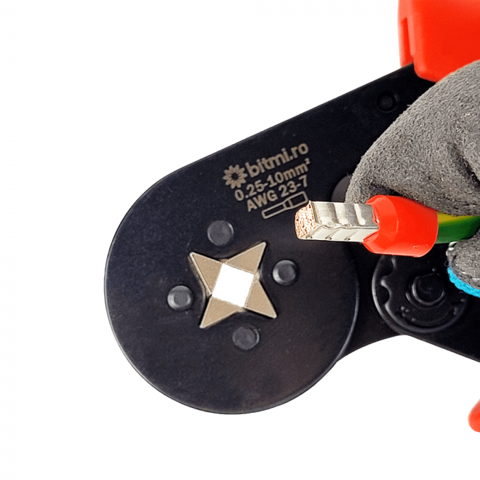 Cleste sertizare pini 0.25 - 10 mm², profil patrat Bitmi 10037 [4]