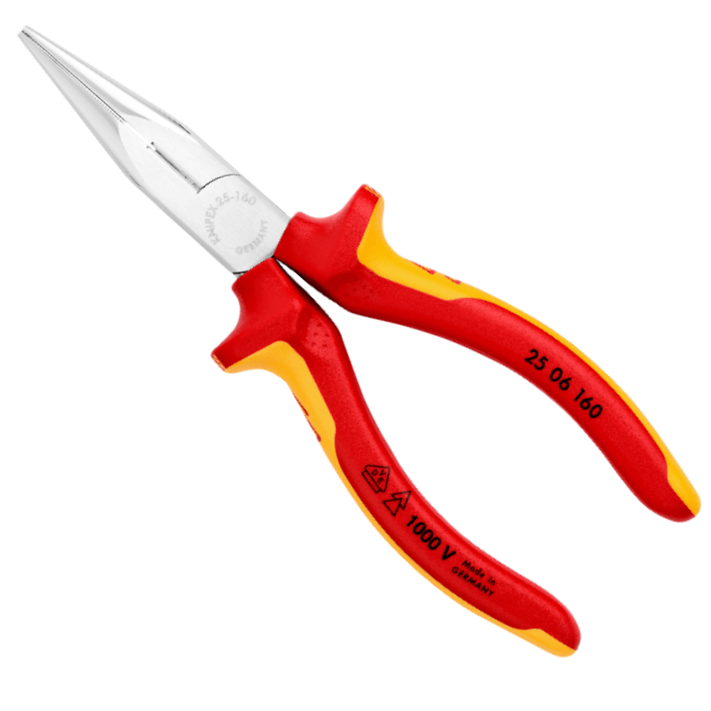 Cleste VDE cu cioc lung semirotund, 160mm, Knipex 25 06 160