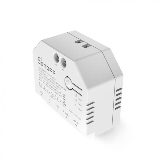 Releu Smart WiFi cu contor de energie, 2 canale, Sonoff Dual R3 [3]
