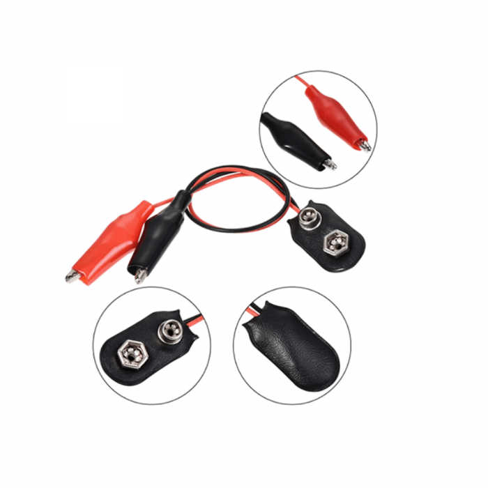 Conector baterie 9V cu cleme crocodil [2]