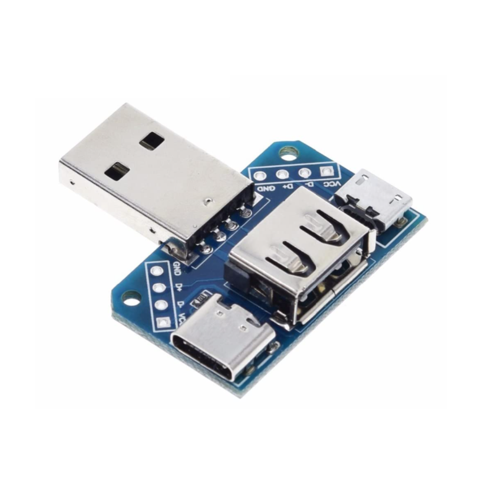 Adaptor USB la microUSB si Type-C 2.54mm 4 pini [1]