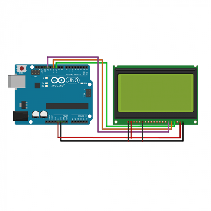 Display LCD12864 iluminat, conectare in serie sau paralel [5]
