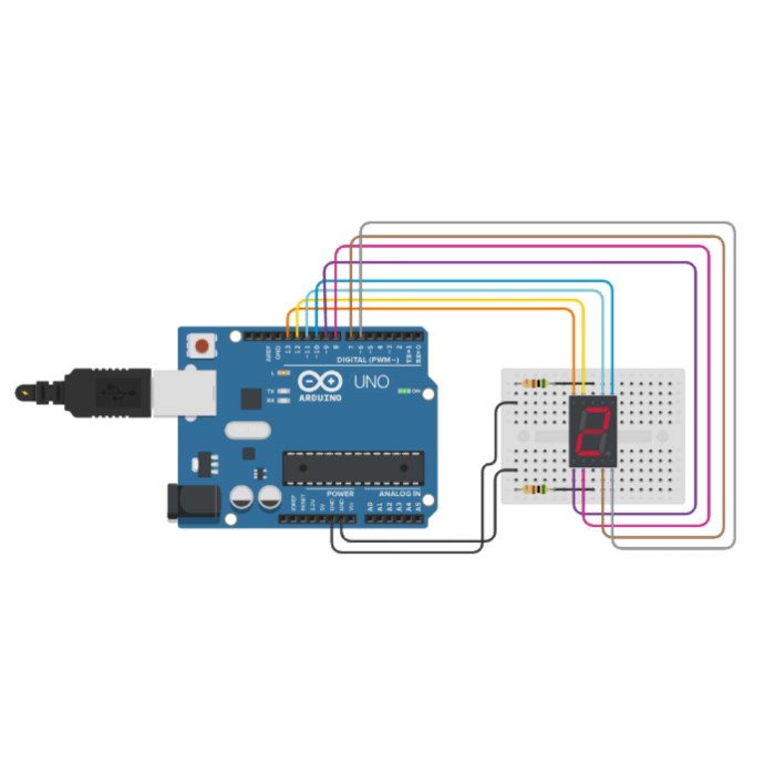 Display LED 1 digit 7 segmente, 0.56", catod comun [4]