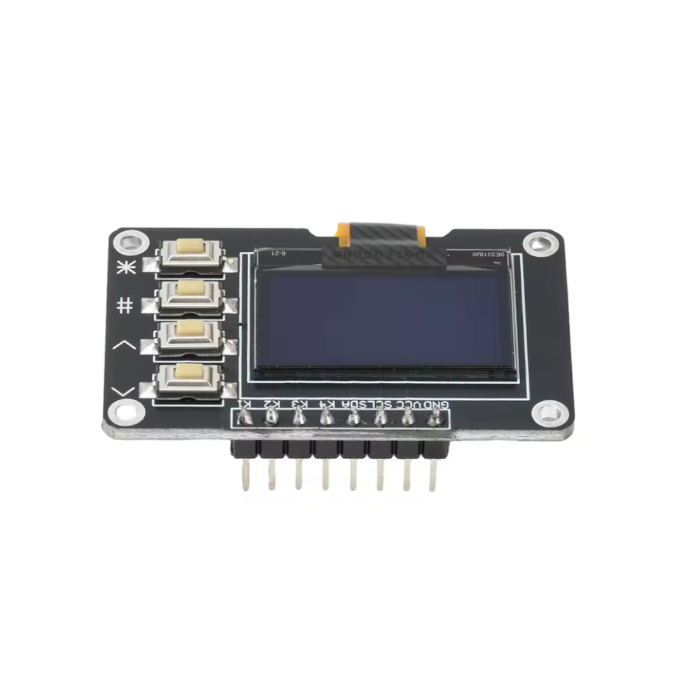 Ecran OLED 0.96" alb, I2C, cu 4 butoane [2]