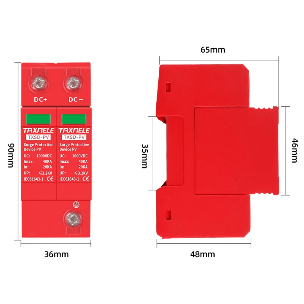 Protectie la supratensiune SPD pentru sisteme fotovoltaice, 1000V DC, TAXNELE TXSD-PV-1000V [2]