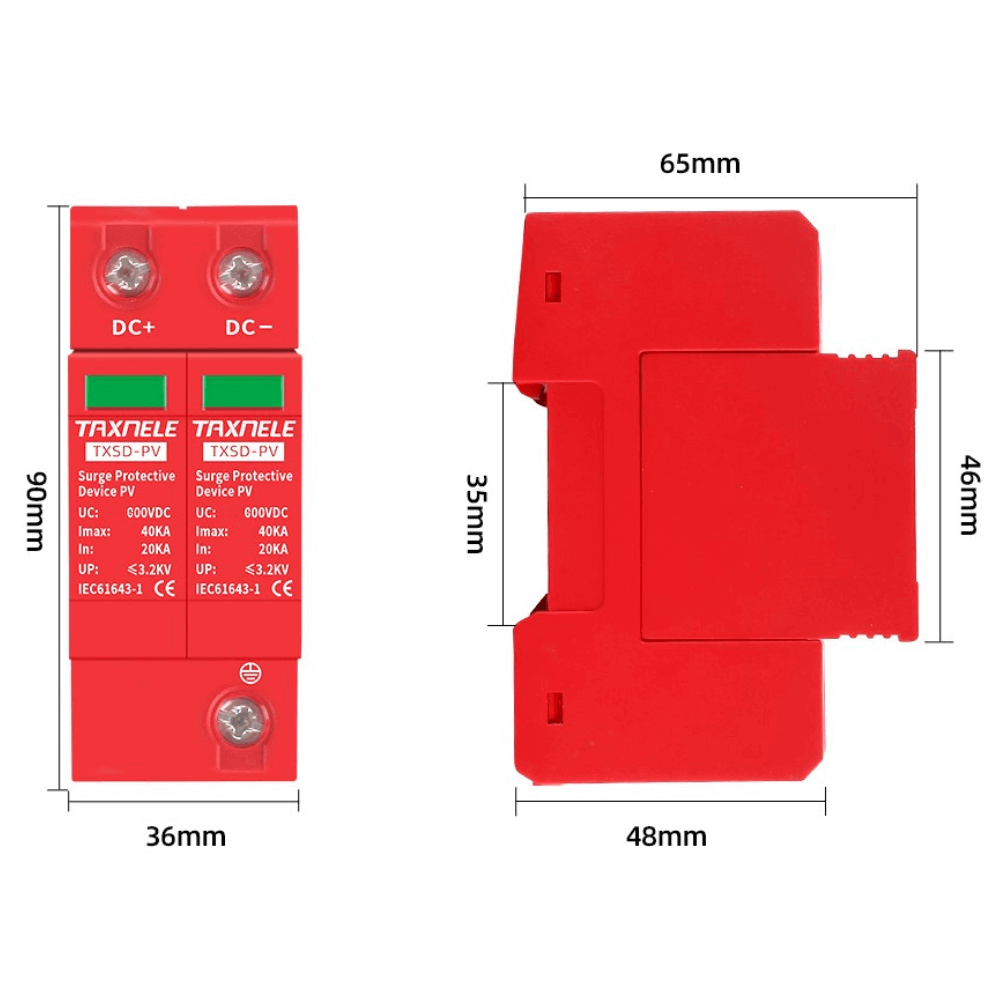 Protectie la supratensiune SPD pentru sisteme fotovoltaice, 600V DC, TAXNELE TXSD-PV-600V [2]