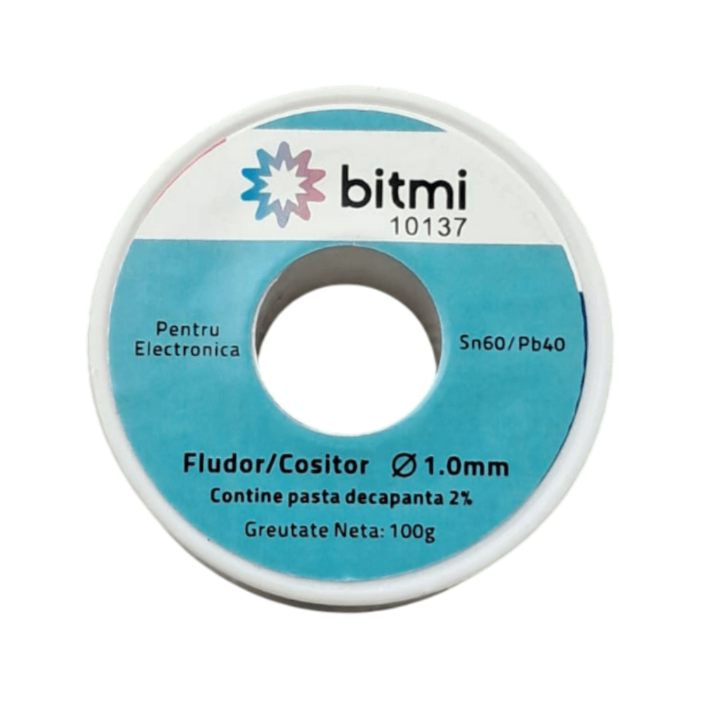 Fludor Sn60 Pb40 1.0mm 100g cu pasta decapanta, Bitmi 10137