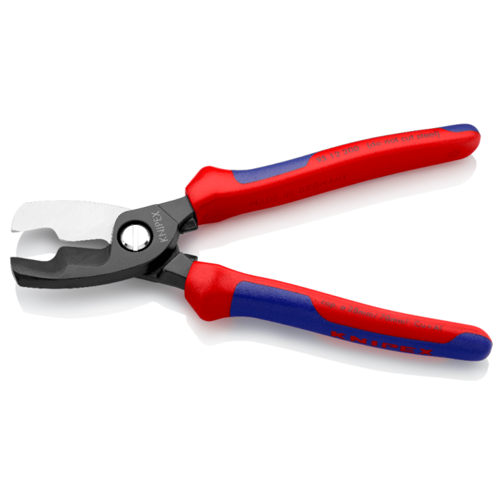 Cleste tip foarfeca cu tais dublu pentru taiat cabluri, 200 mm, Knipex 95 12 200 [2]