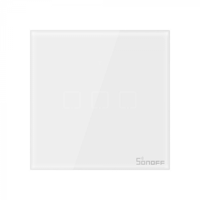 Intrerupator smart cu touch, Wifi 2.4GHz, 3 canale, 3A, Sonoff T0EU3C-TX [3]
