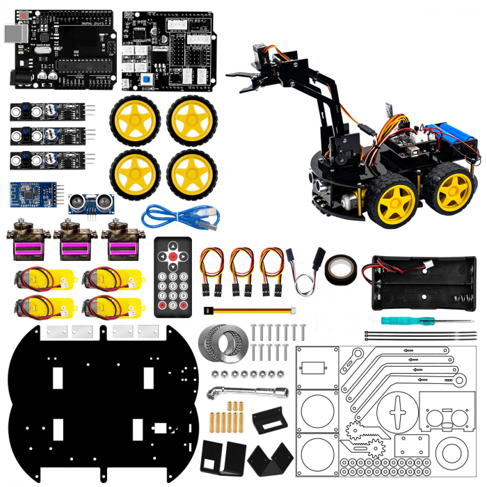 Kit de robot Arduino programabil cu brat robotic Arduino imagine noua congaz.ro 2022