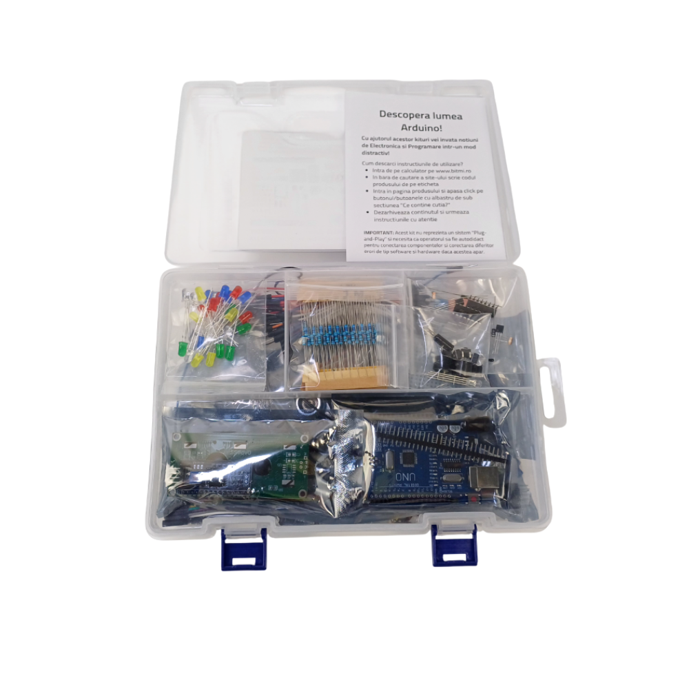 Kit pentru nivel intermediar compatibil Arduino UNO R3 CH340, Bitmi 10171 [6]