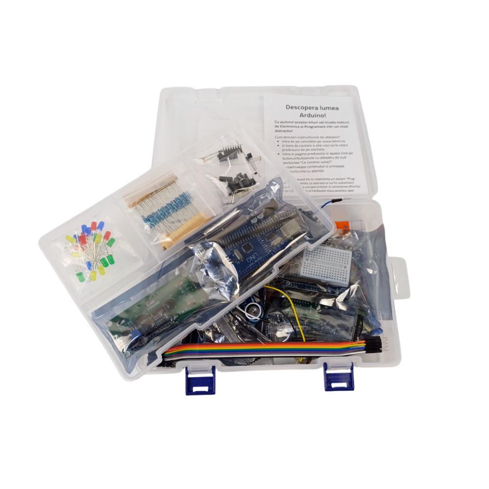 Kit pentru nivel intermediar compatibil Arduino UNO R3 CH340, Bitmi 10171 [5]