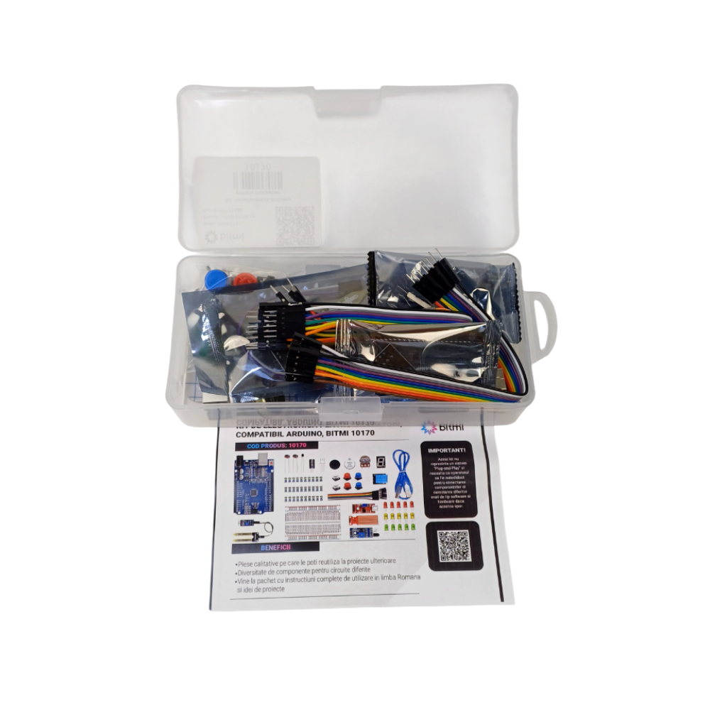 Kit de electronica pentru incepatori, compatibil Arduino, Bitmi 10170 [4]
