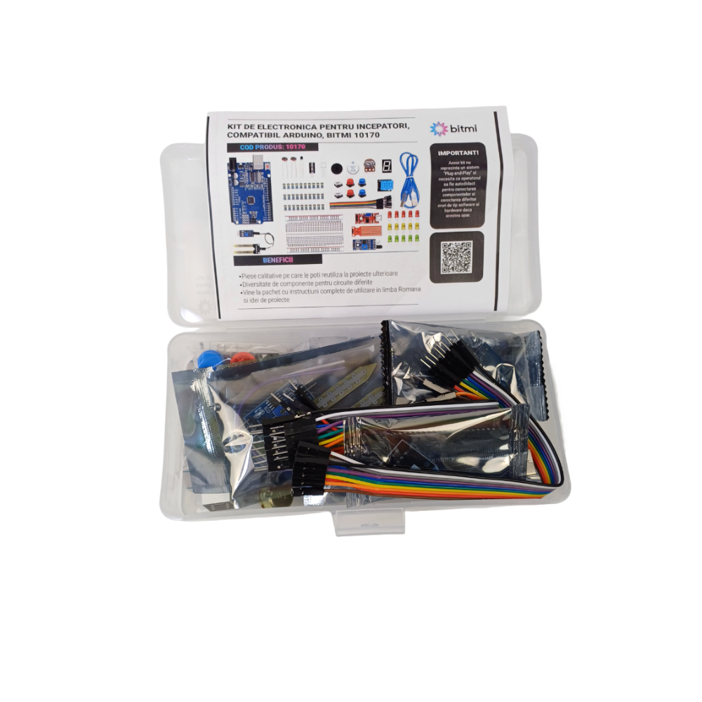 Kit de electronica pentru incepatori, compatibil Arduino, Bitmi 10170 [5]