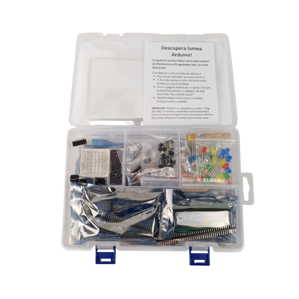 Kit educativ pentru electronisti, compatibil Arduino UNO R3 CH340, Bitmi 10172 [6]