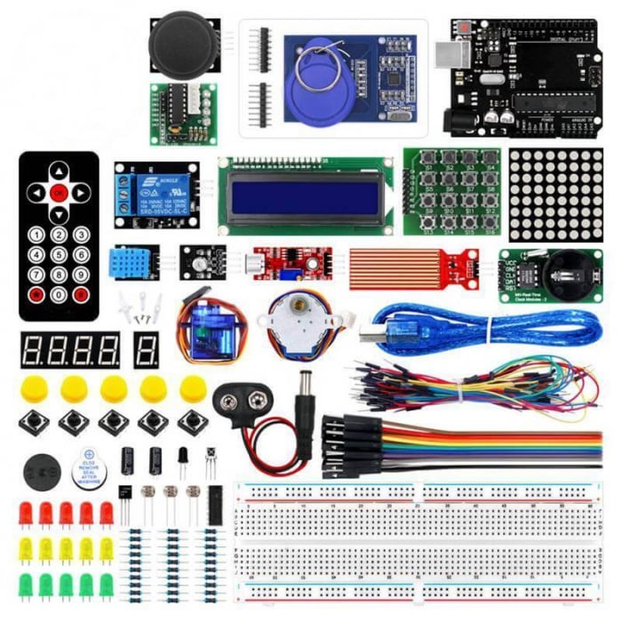 Kit educativ compatibil Arduino UNO R3 RFID, Bitmi 10173