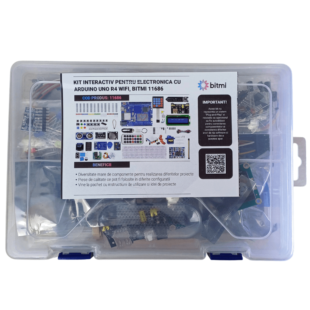 Kit interactiv pentru electronica cu Arduino UNO R4 WiFi, Bitmi 11686 [3]