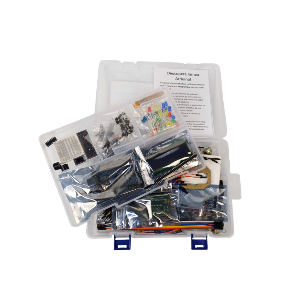 Kit educativ pentru electronisti, compatibil Arduino UNO R3 CH340, Bitmi 10172 [5]