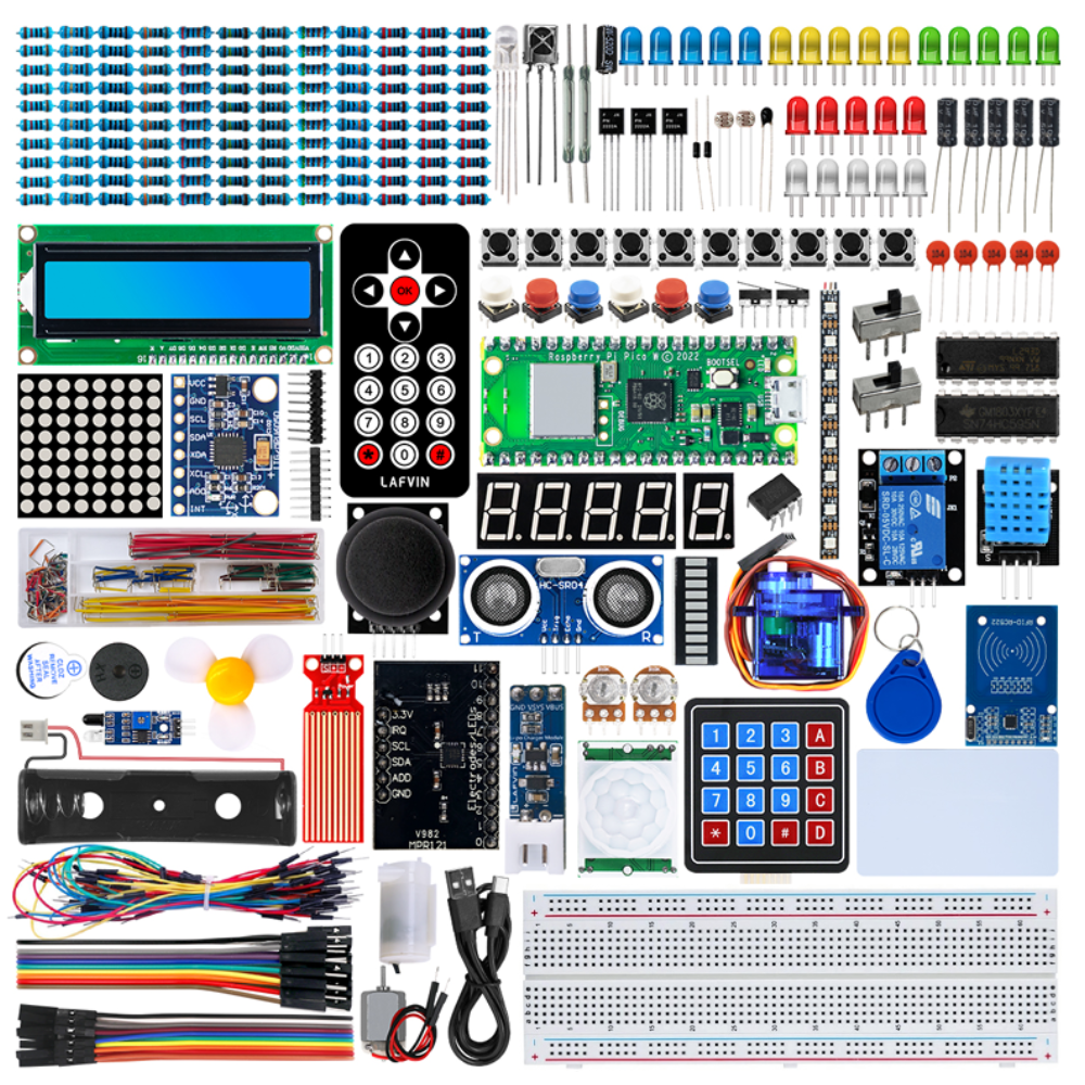 Kit electronic compatibil Raspberry Pi Pico W, Bitmi 12649 [1]