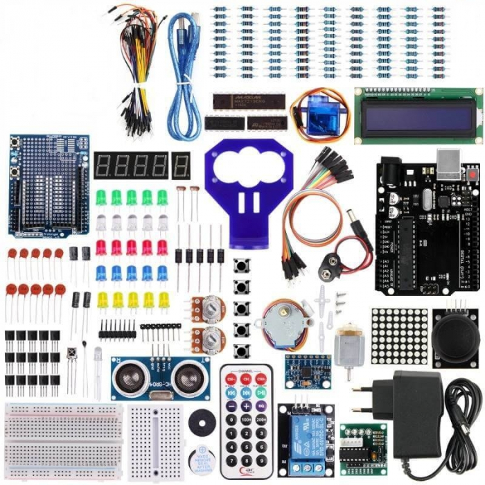 Kit Educativ Pentru Electronisti, Compatibil Arduino Uno R3 Ch340, Bitmi 10172