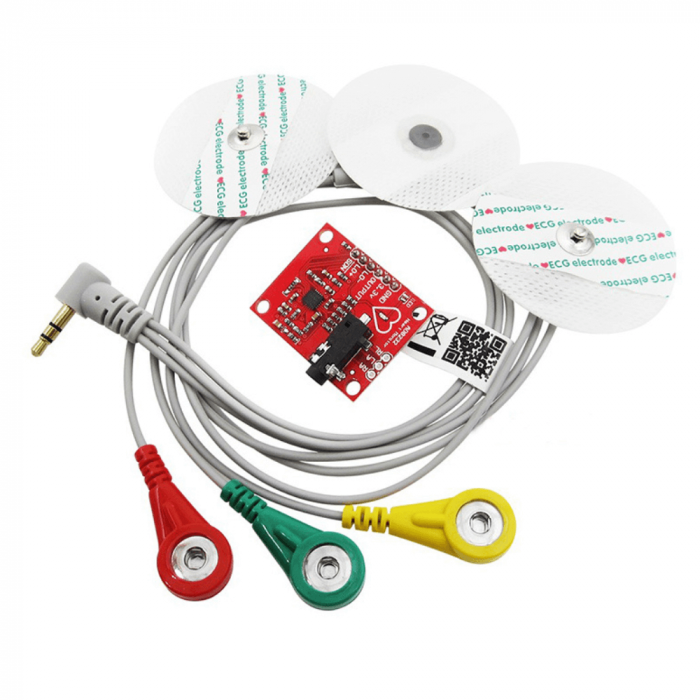 Kit Monitorizare Ekg Cu Electrozi, Cablu Si Senzor Ad8232
