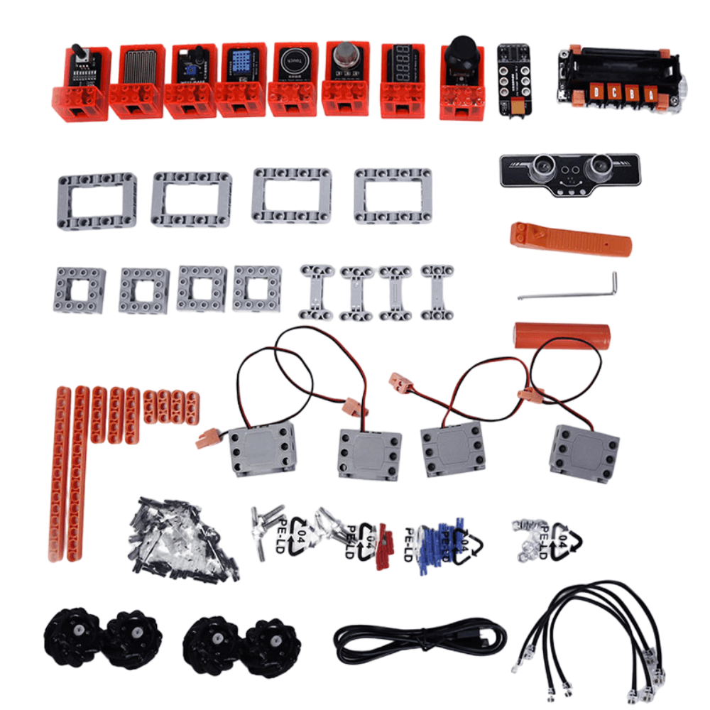 Kit robot 4WD cu roti mecanum, 16 lectii, compatibil Micro:Bit, 161062 [3]